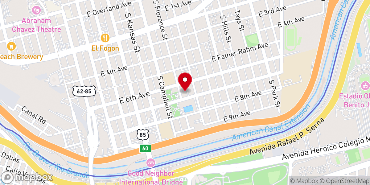 Map showing location of Iglesia Bautista de Centro