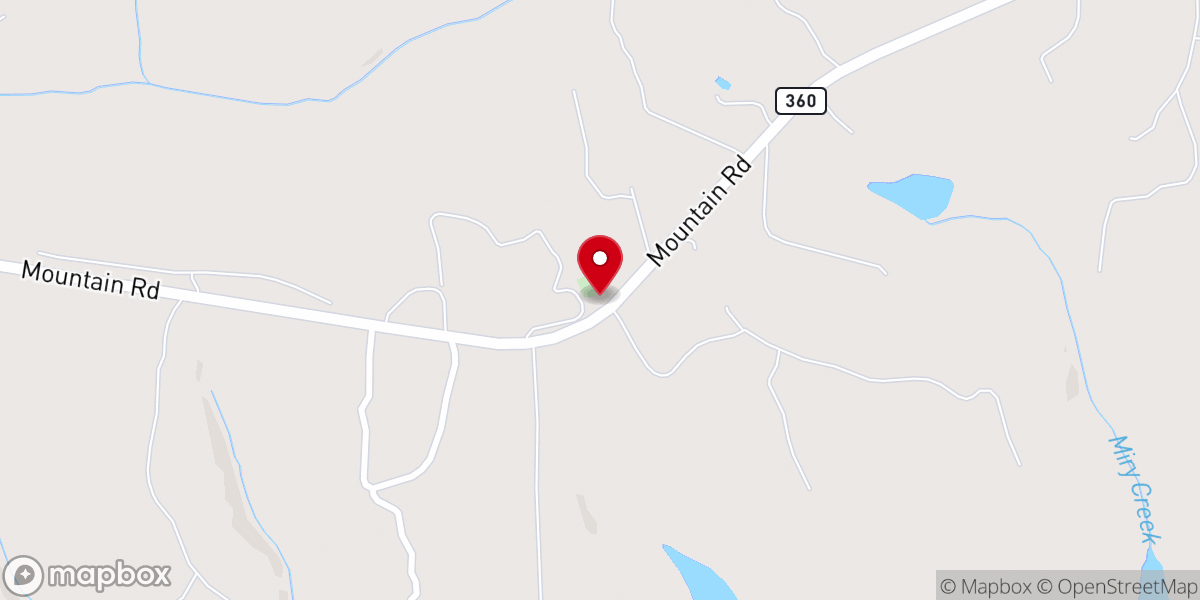 Map showing location of Mt Pleasant CME Church
