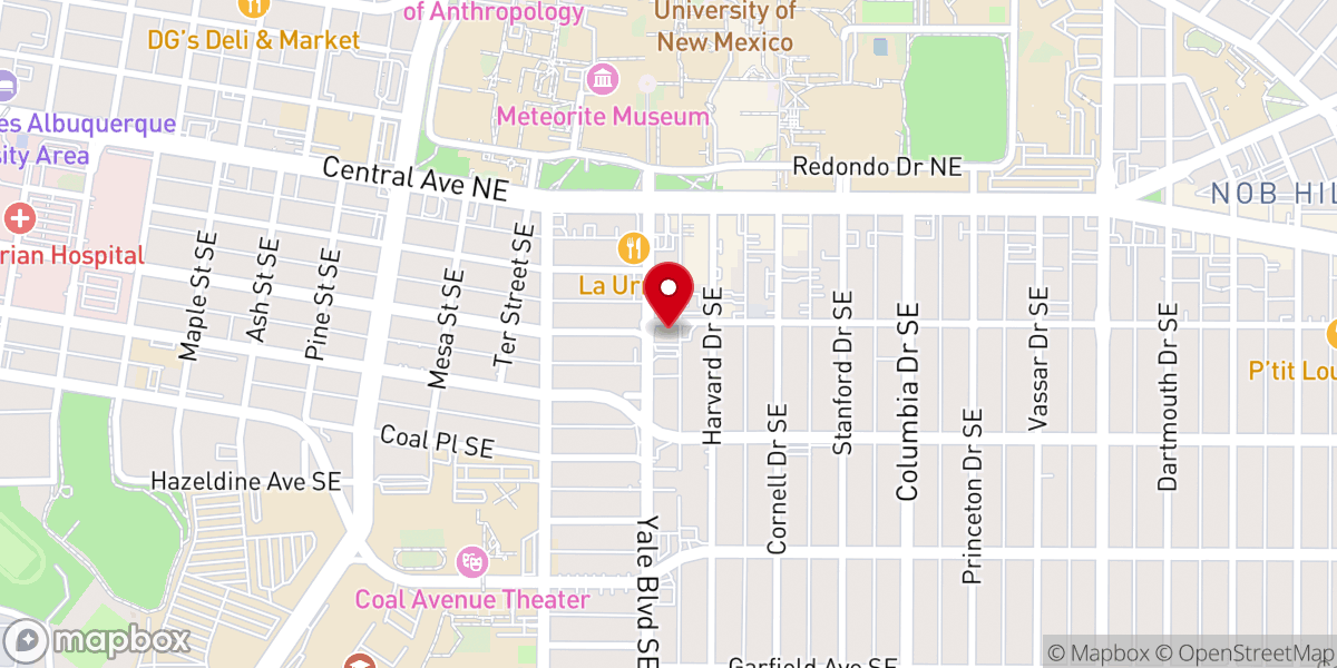 Map showing location of University Heights United Methodist Church