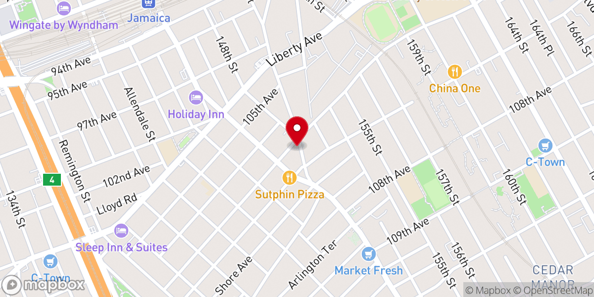 Map showing location of Sanctuary Of Praise And Worship Center-Pastor M. Aldridge
