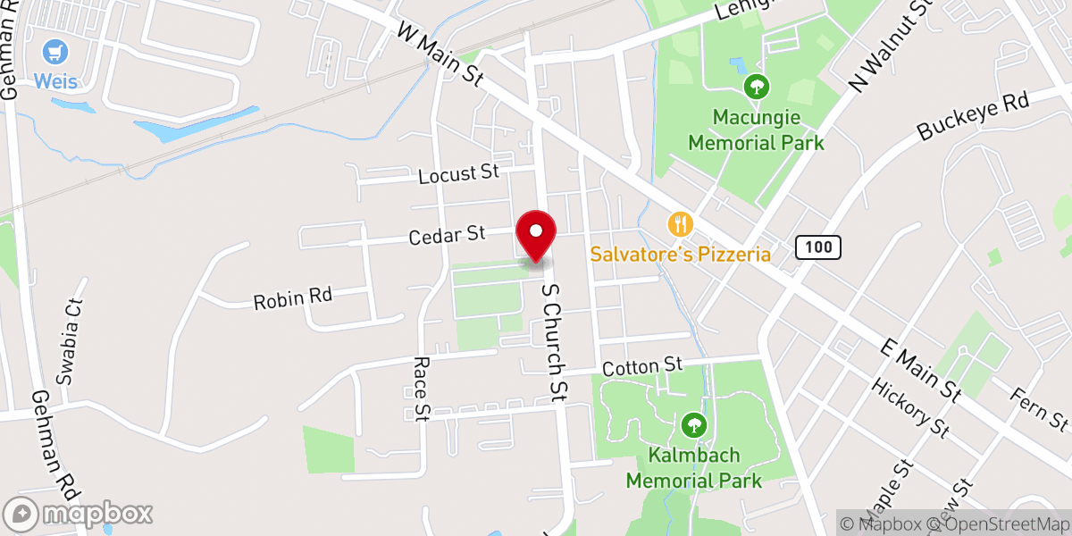Map showing location of Solomon's United Church of Christ