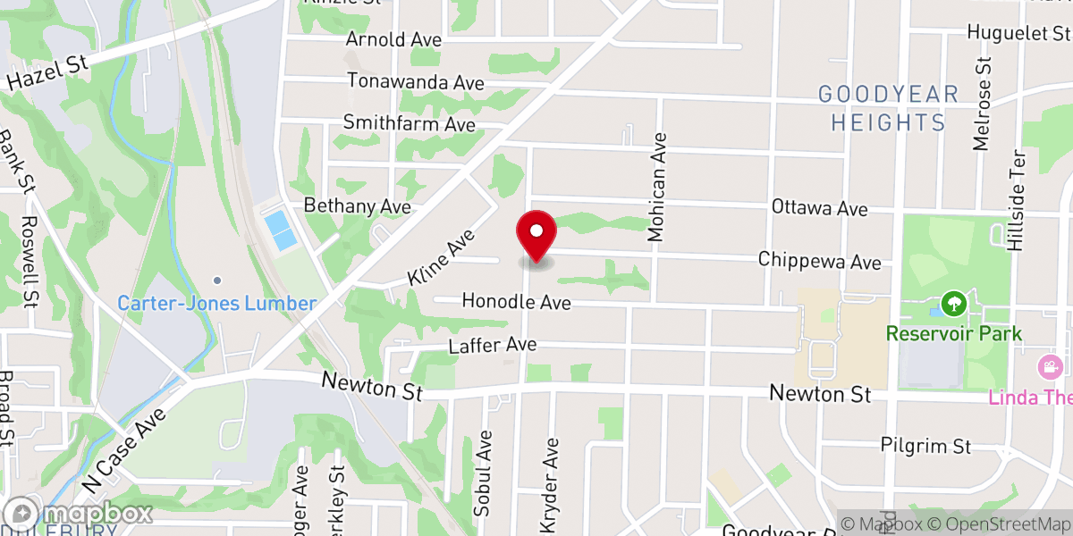 Map showing location of Phillip's Chapel CME Church