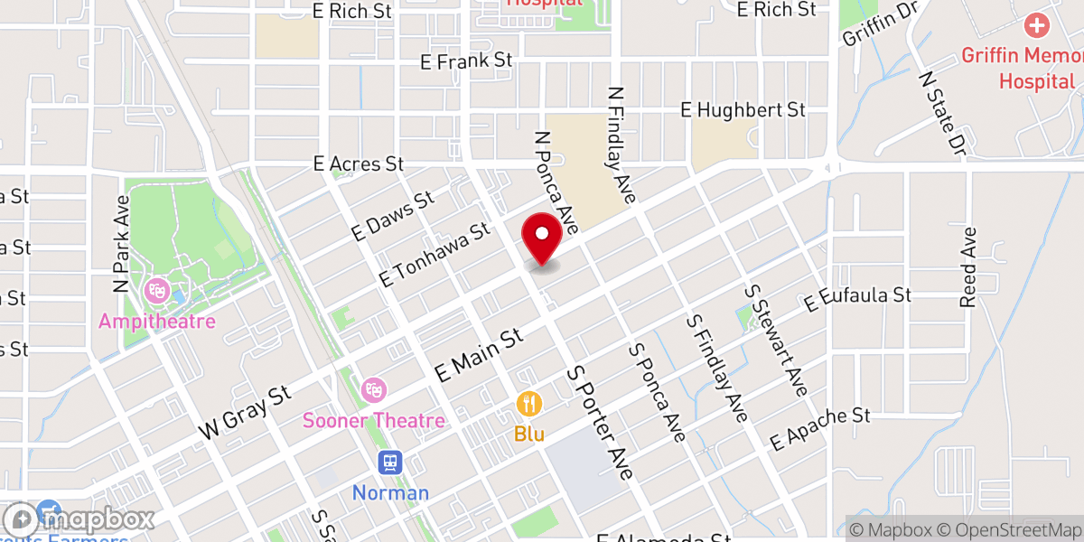 Map showing location of Potter's House Norman