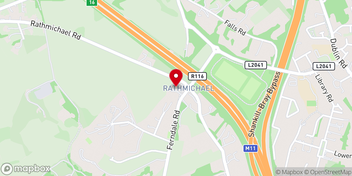 Map showing location of Rathmichael Parish Church, Church of Ireland