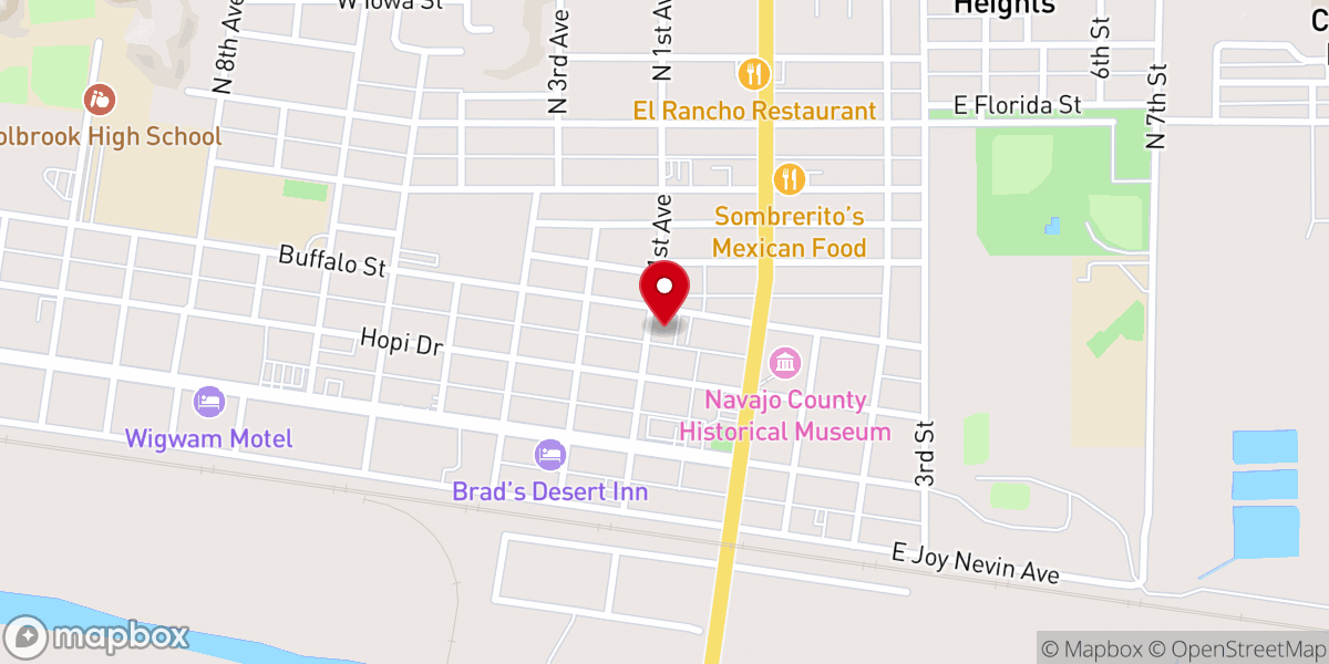 Map showing location of Southern Baptist Church