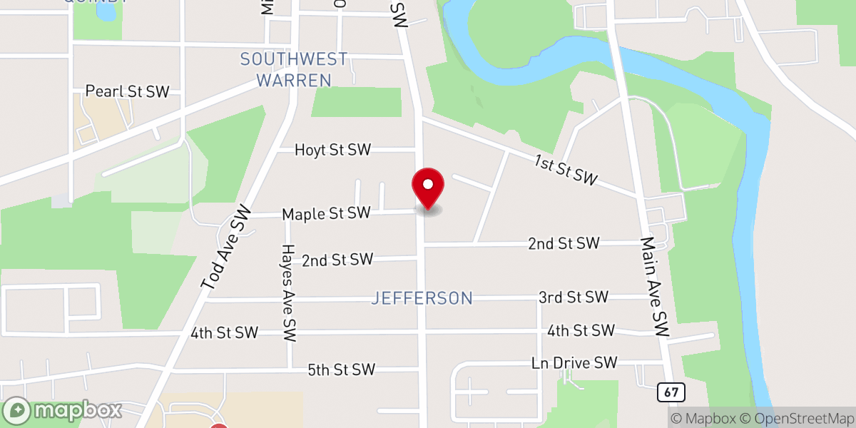 Map showing location of Coleman Chapel Christian Methodist Episcopal Church