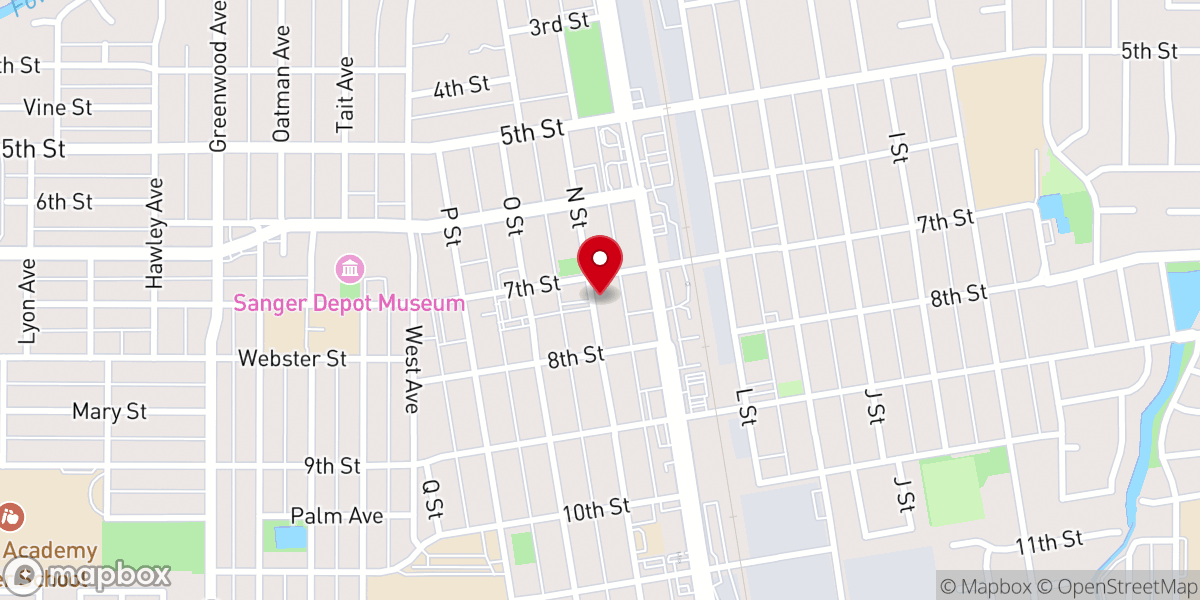Map showing location of Sierra Tabernacle