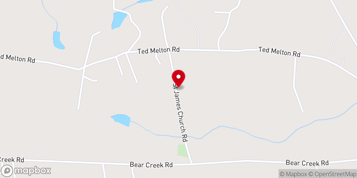 Map showing location of St James AME Zion Church