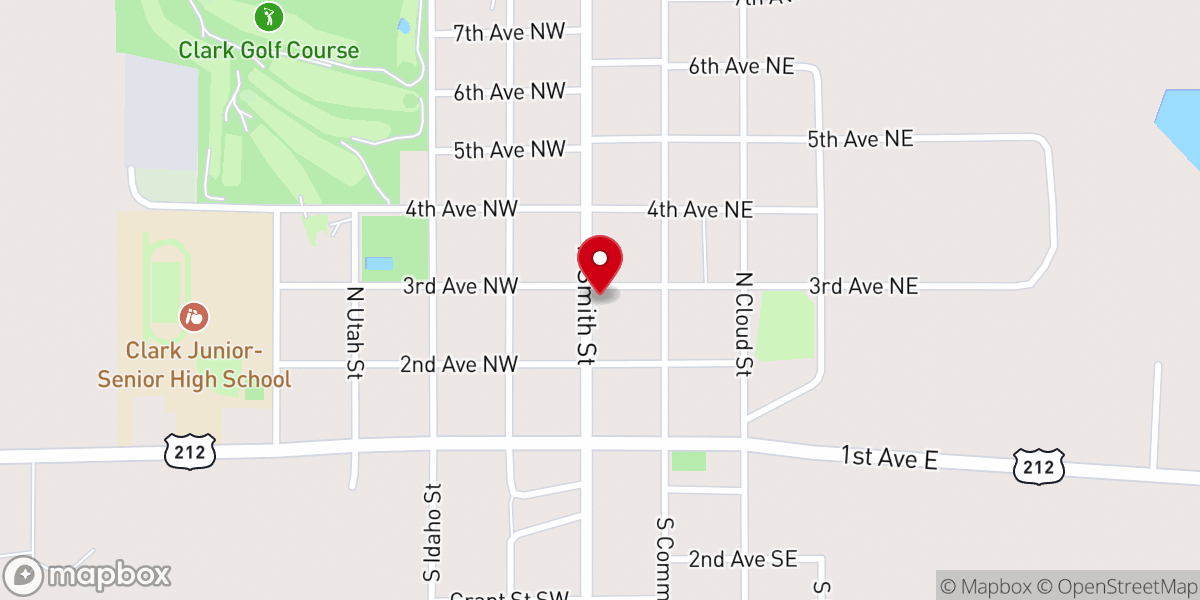 Map showing location of Peace Lutheran Church