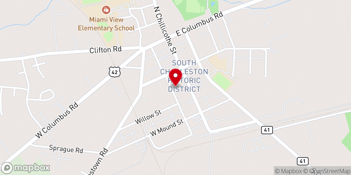 Map showing location of Parish Hall