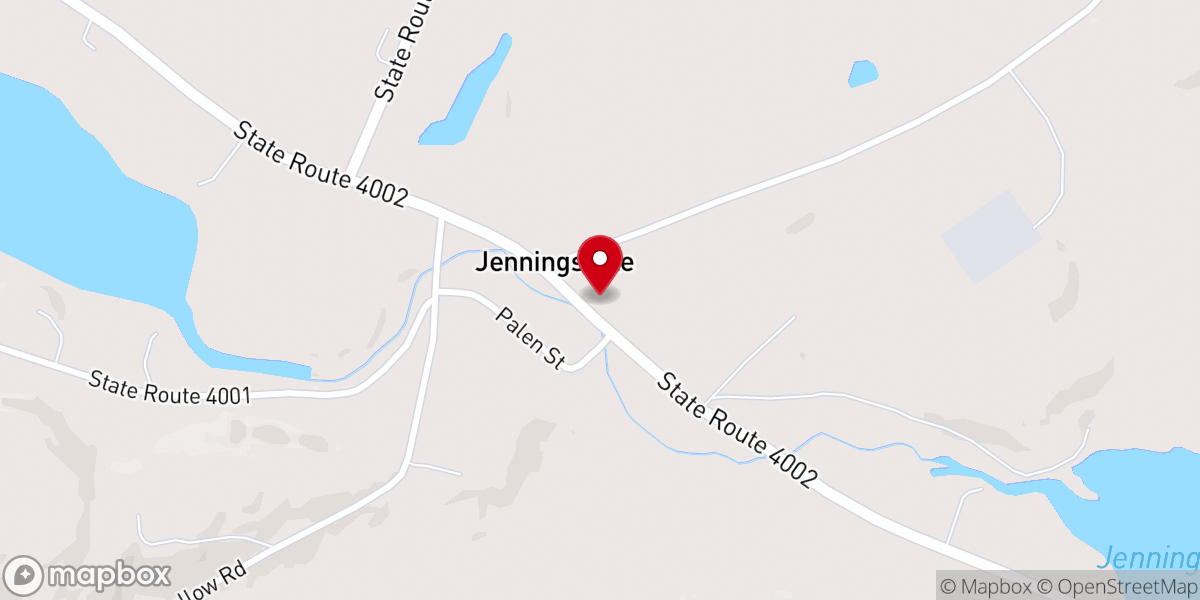 Map showing location of Jenningsville UM Church