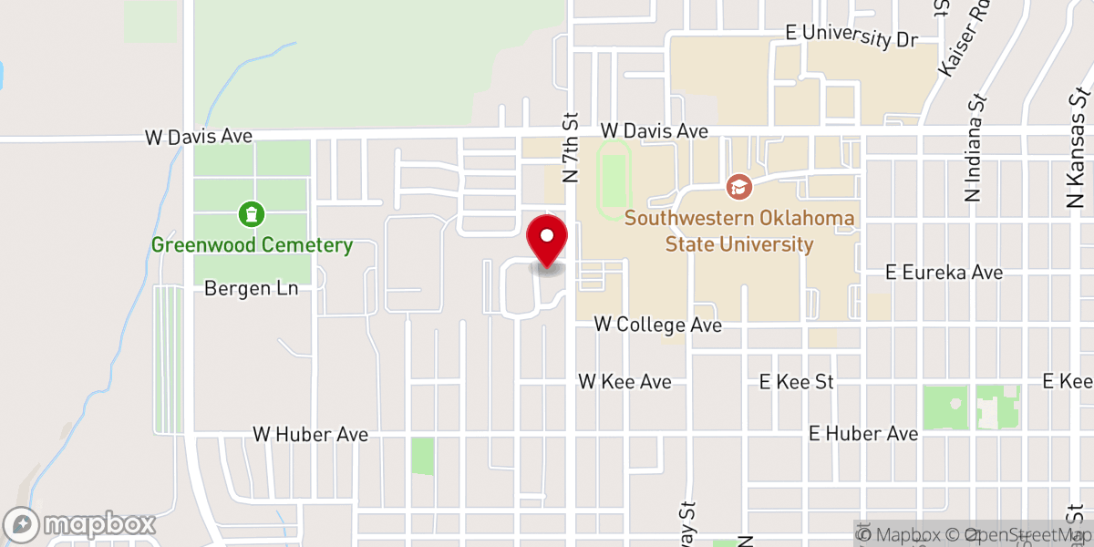 Map showing location of Wesley Foundation Church