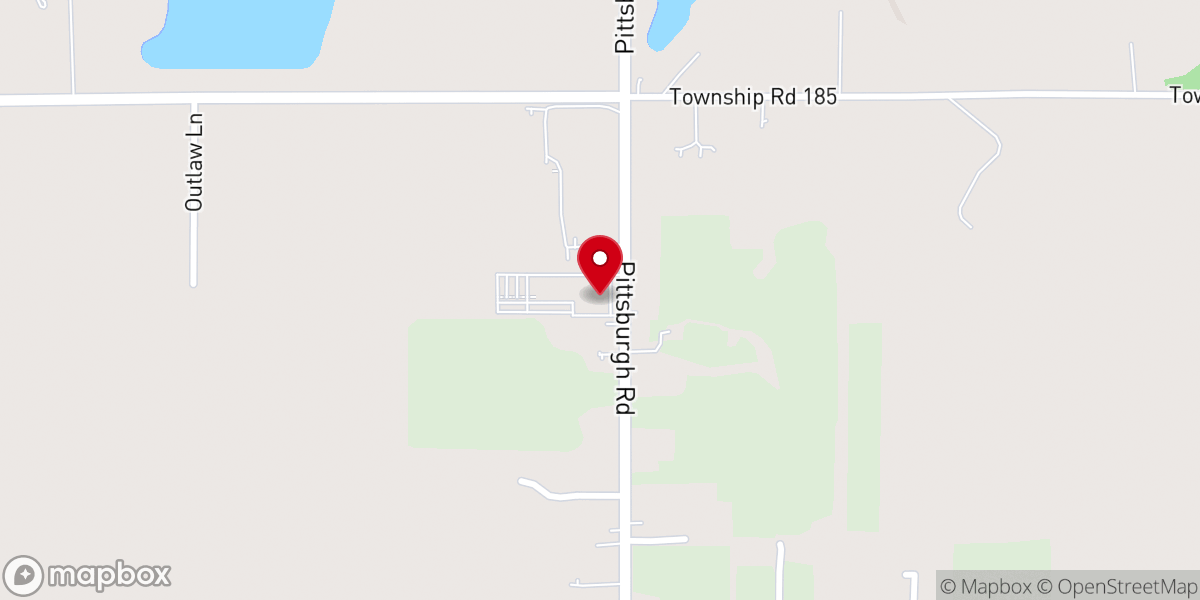 Map showing location of Pittsburg Free Will Baptist Church