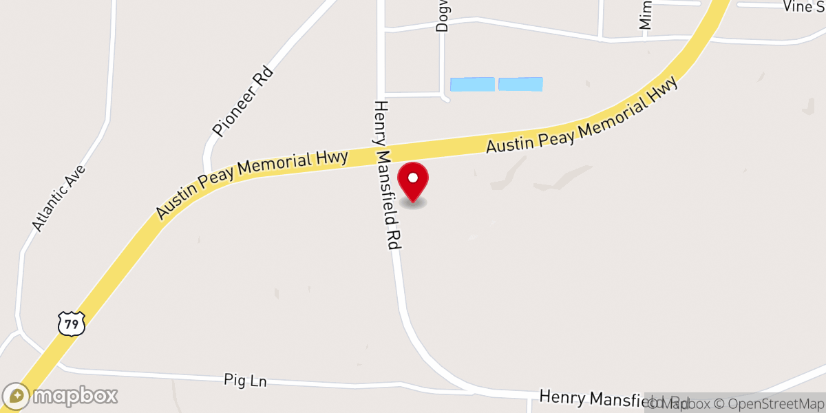 Map showing location of New Life Baptist Church