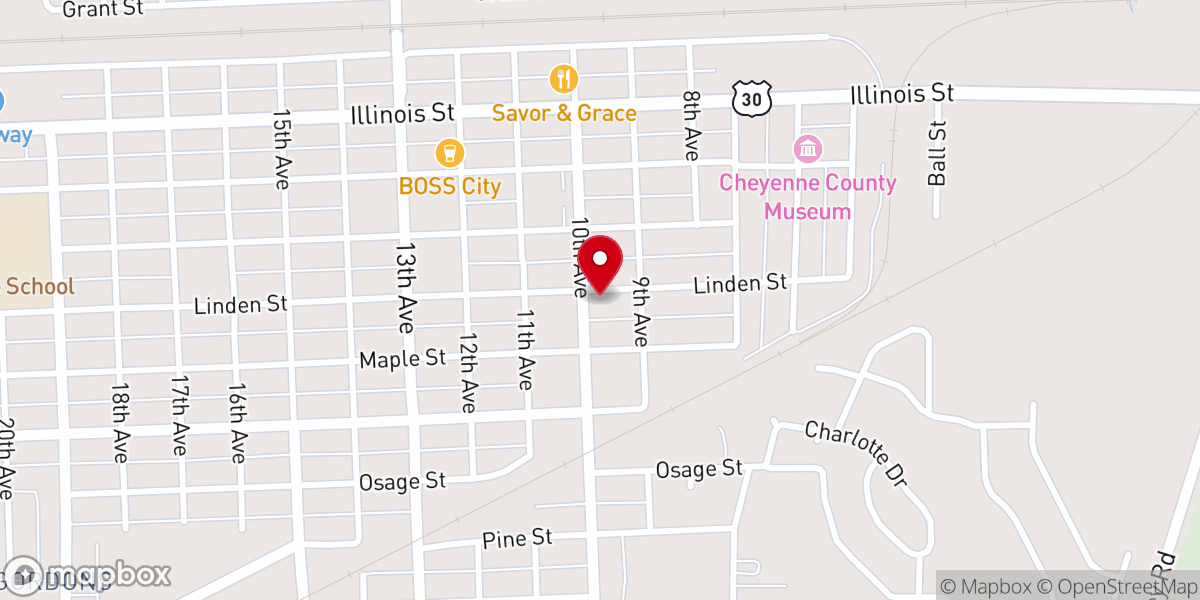 Map showing location of Christ Episcopal Church