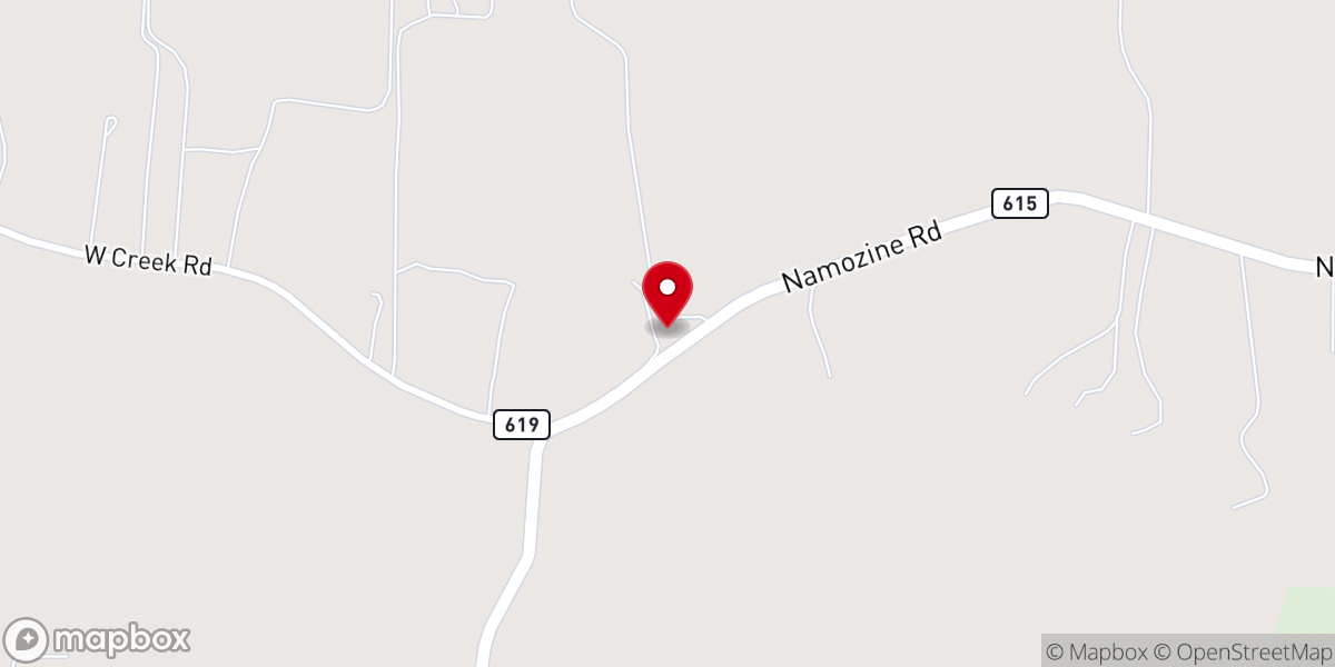 Map showing location of Mount Calvary Baptist Church