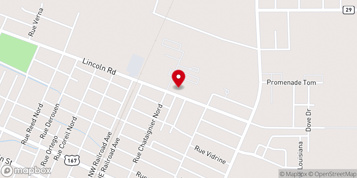 Map showing location of Antioch Baptist Church