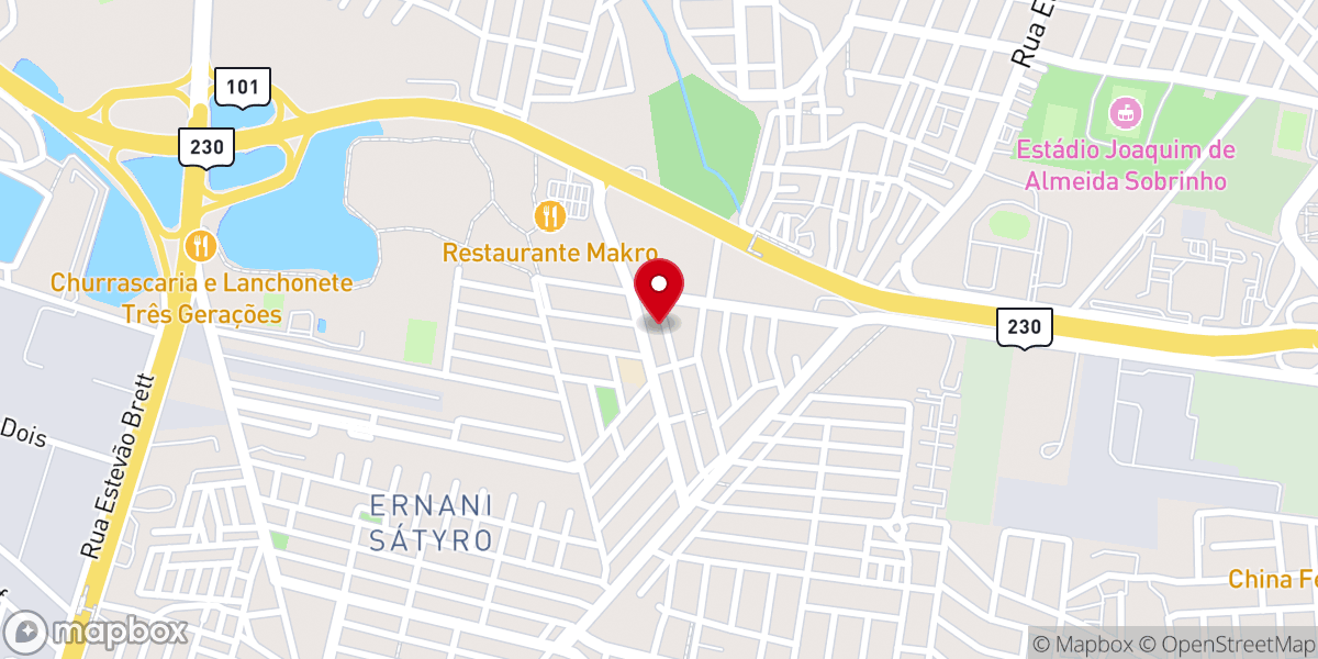 Map showing location of Igreja Pentecostal Da Glória De Deus
