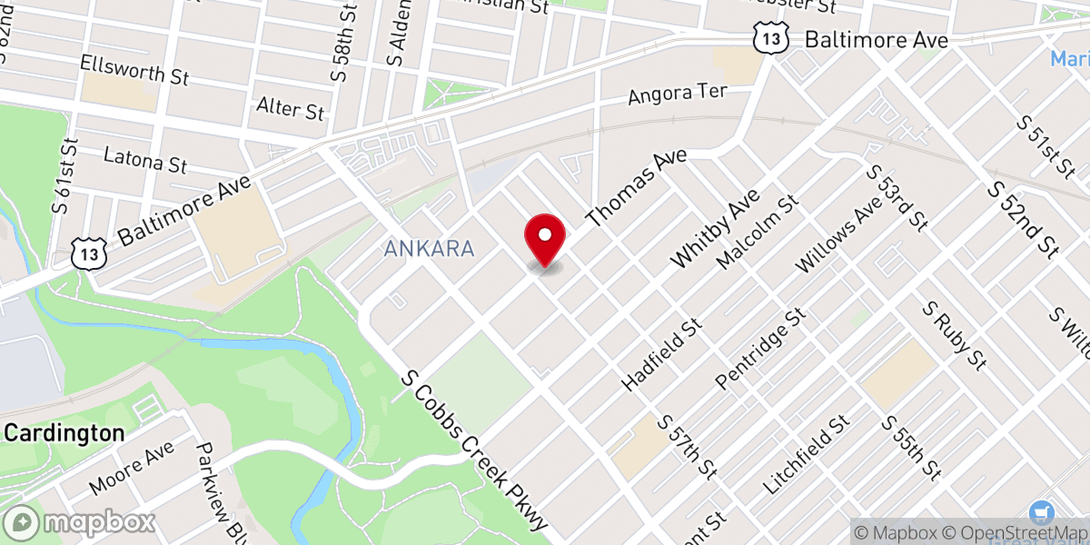Map showing location of Church of the Living God Holy Ghost Intercessory Ministries