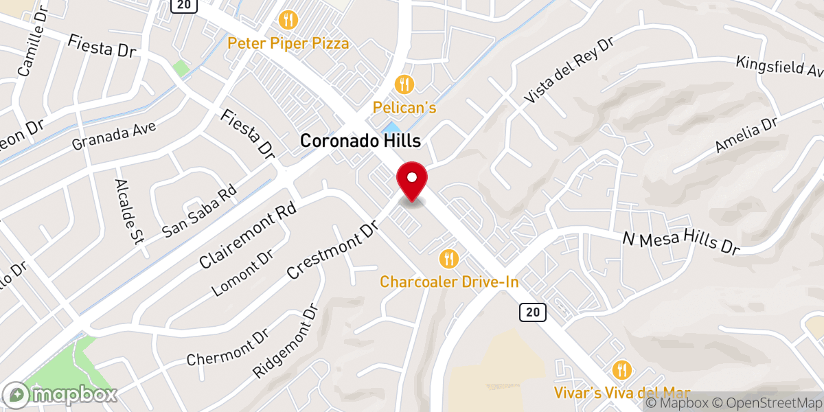 Map showing location of Westside Church of Christ
