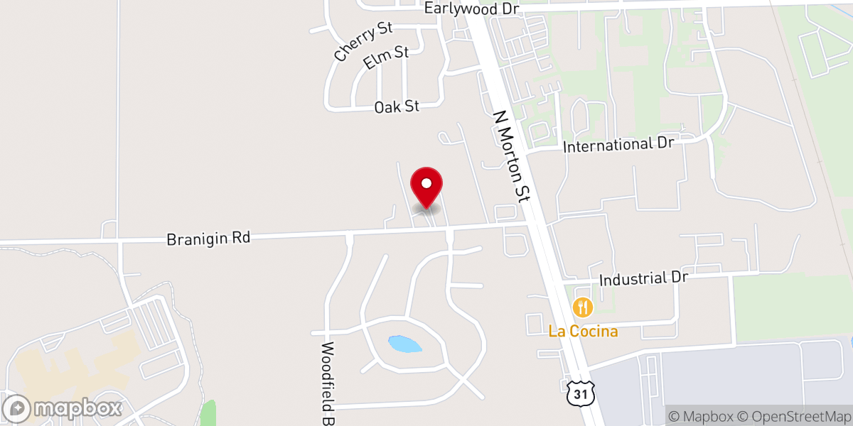Map showing location of Franklin church of the nazarene