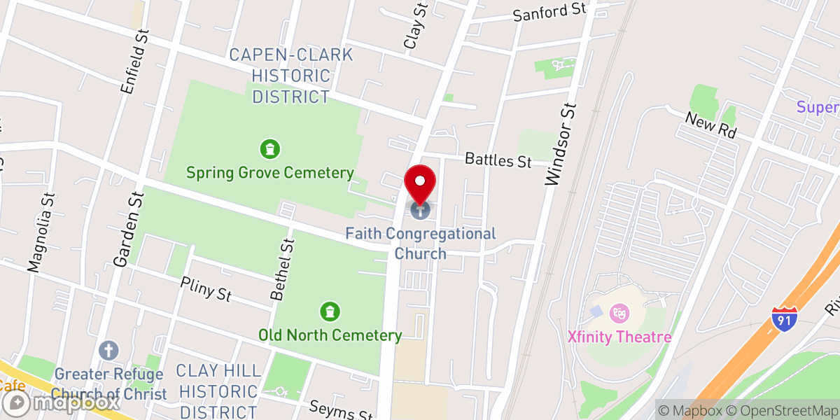 Map showing location of Faith Family Church Inc