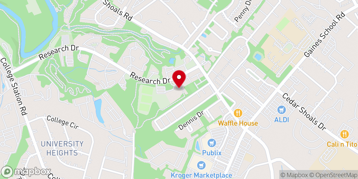 Map showing location of One Hope Church