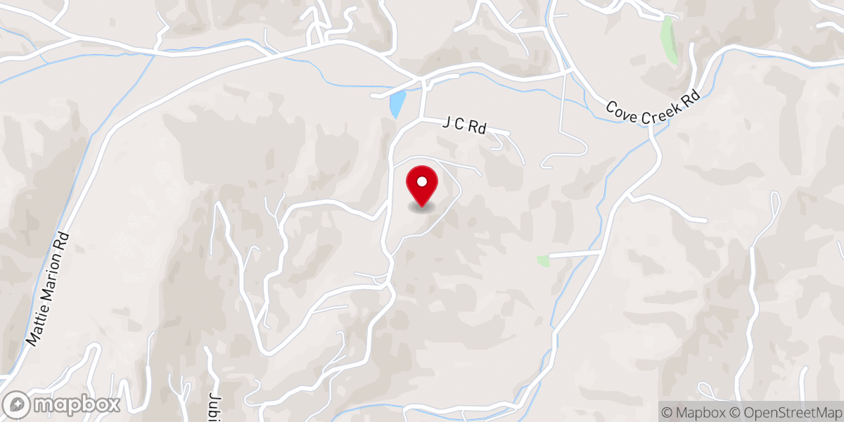 Map showing location of Hawthorn Haven Cabins & Chapel