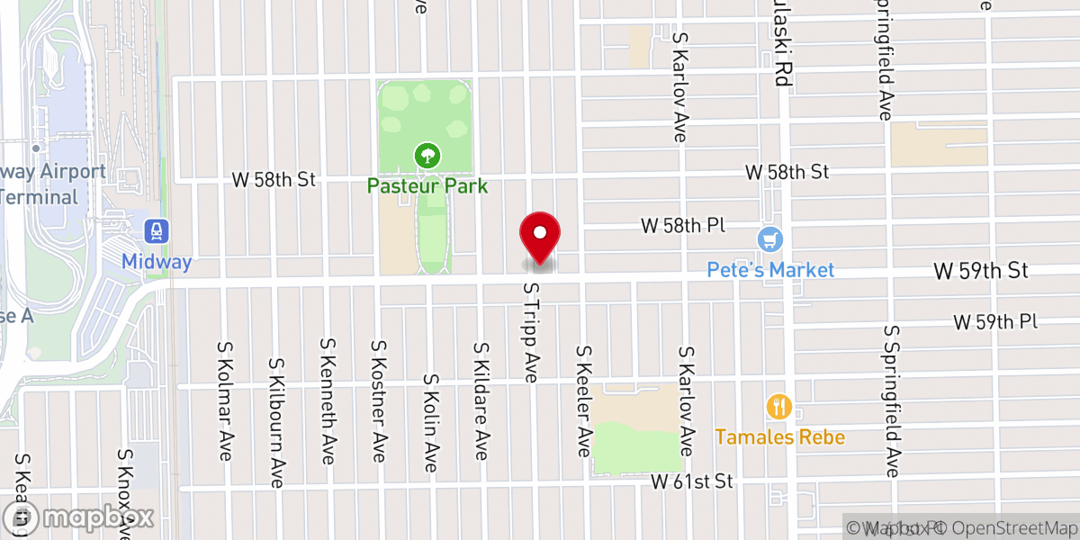 Map showing location of Christian Fellowship Church