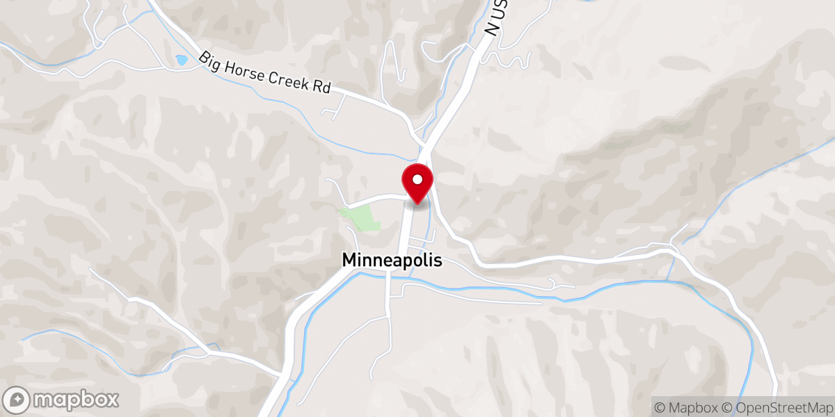 Map showing location of Minneapolis Christian Church