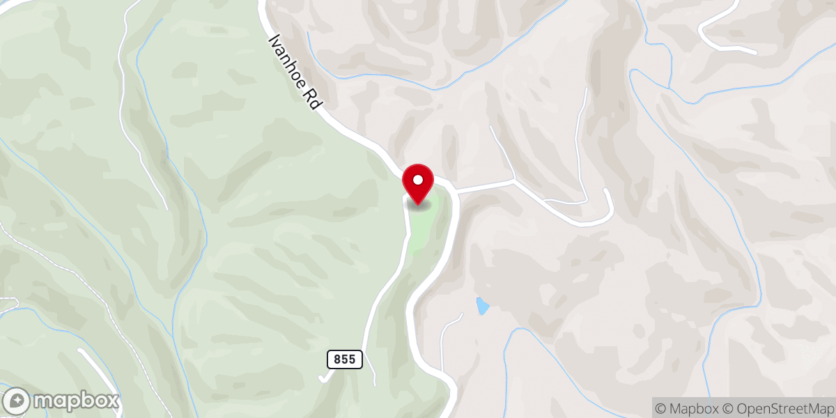 Map showing location of Mt. Hope Church