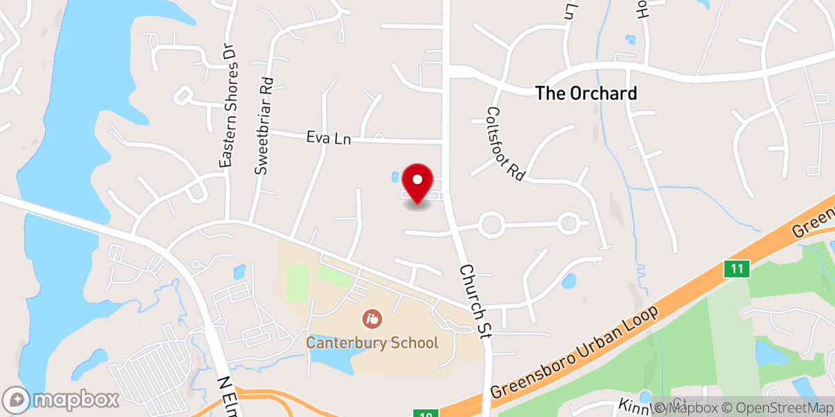 Map showing location of Impact Church