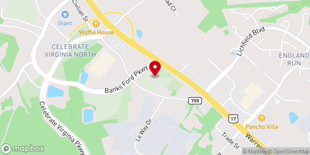 Map showing location of Cornerstone Church