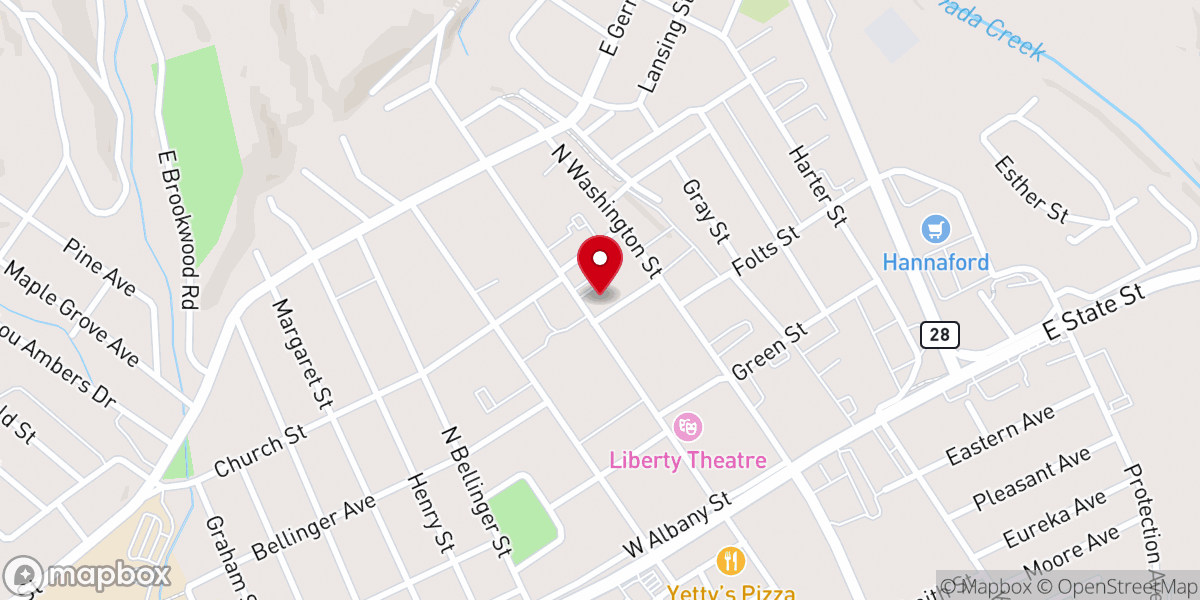 Map showing location of Christ Episcopal Church