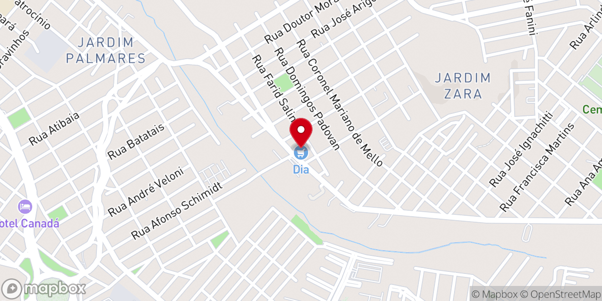 Map showing location of Igreja Vida
