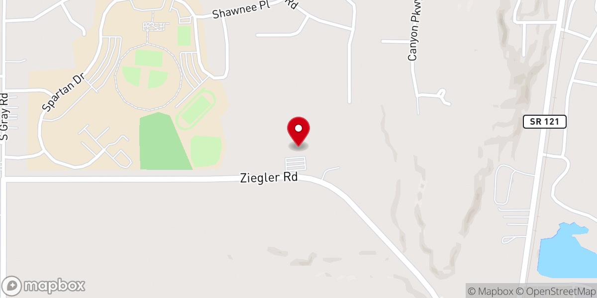 Map showing location of Higher Praise Worship Center