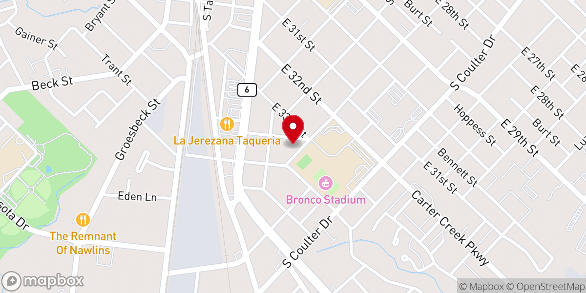 Map showing location of First Christian Church