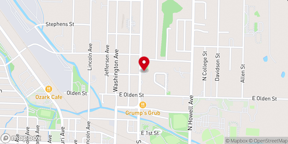 Map showing location of Old Tyme Full Gospel Church