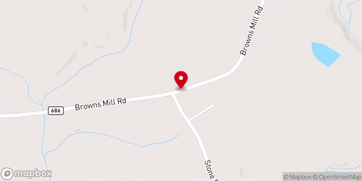 Map showing location of New Hope United Methodist Church