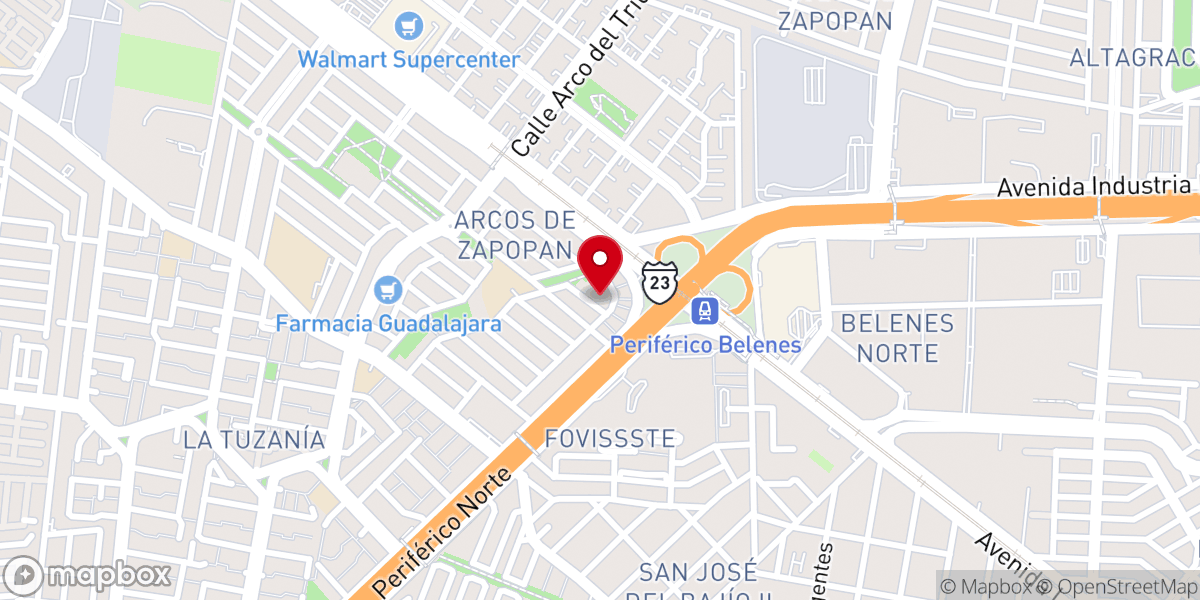 Map showing location of Iglesia Cristiana Bautista Monte Horeb