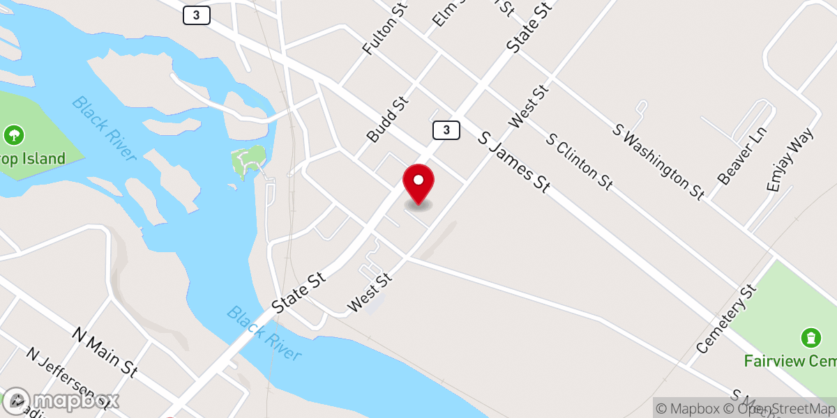Map showing location of St James Catholic Church