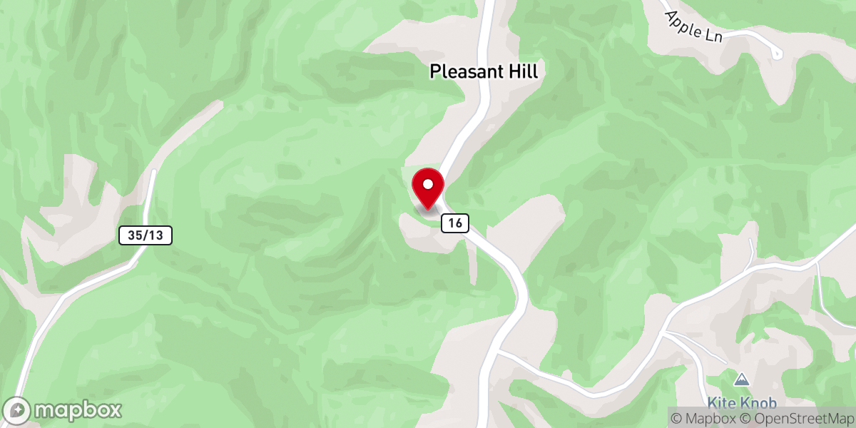Map showing location of Beech Valley United Methodist