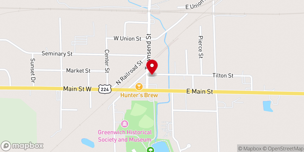 Map showing location of Church of Christ