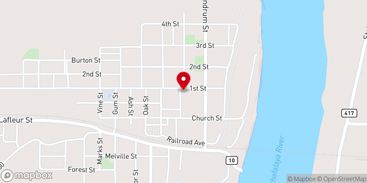 Map showing location of St John Catholic Church