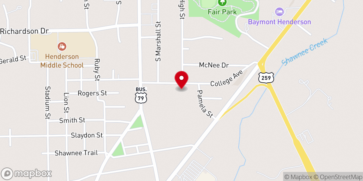 Map showing location of St. Matthew's Episcopal Church