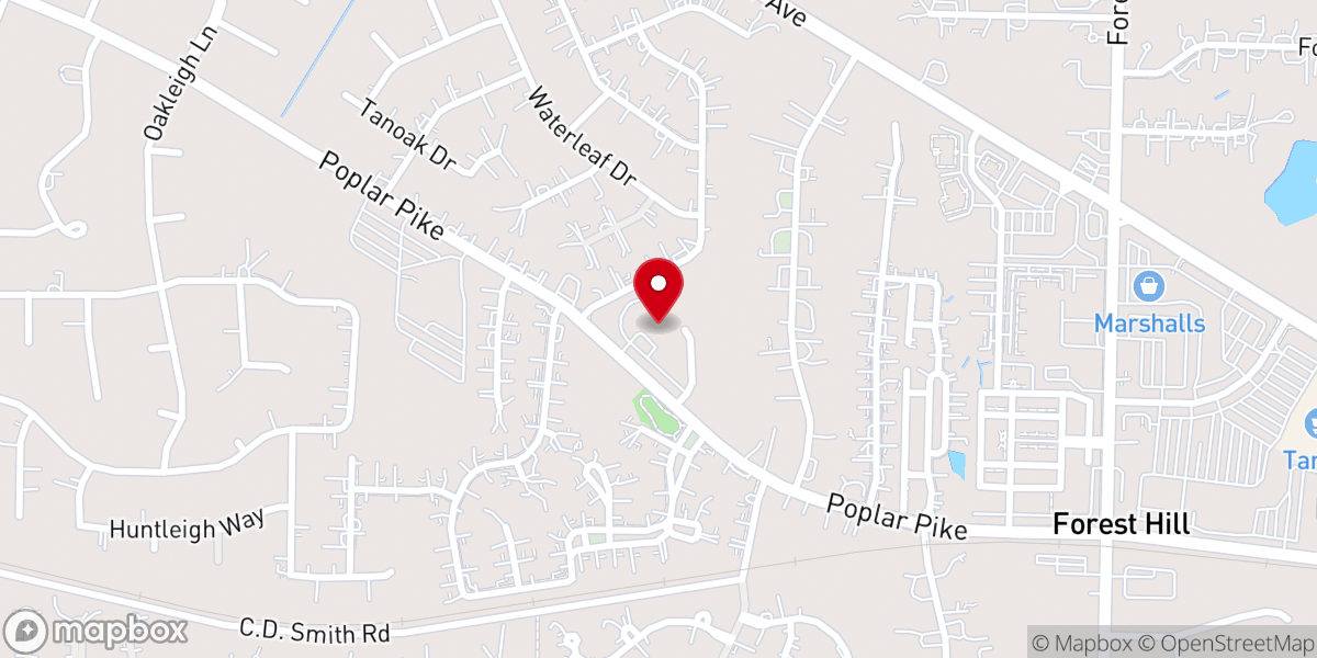Map showing location of Faith Presbyterian Church