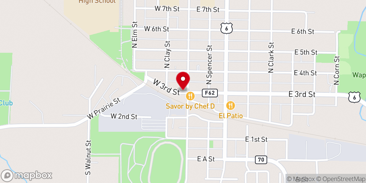 Map showing location of West Liberty