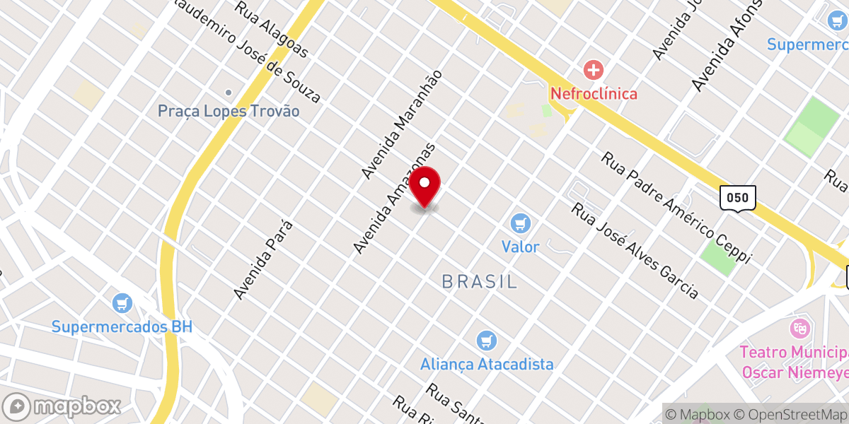 Map showing location of Igreja Batista