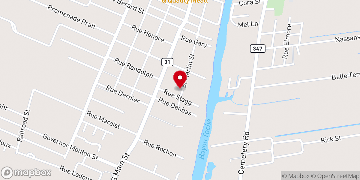 Map showing location of Union Baptist Church