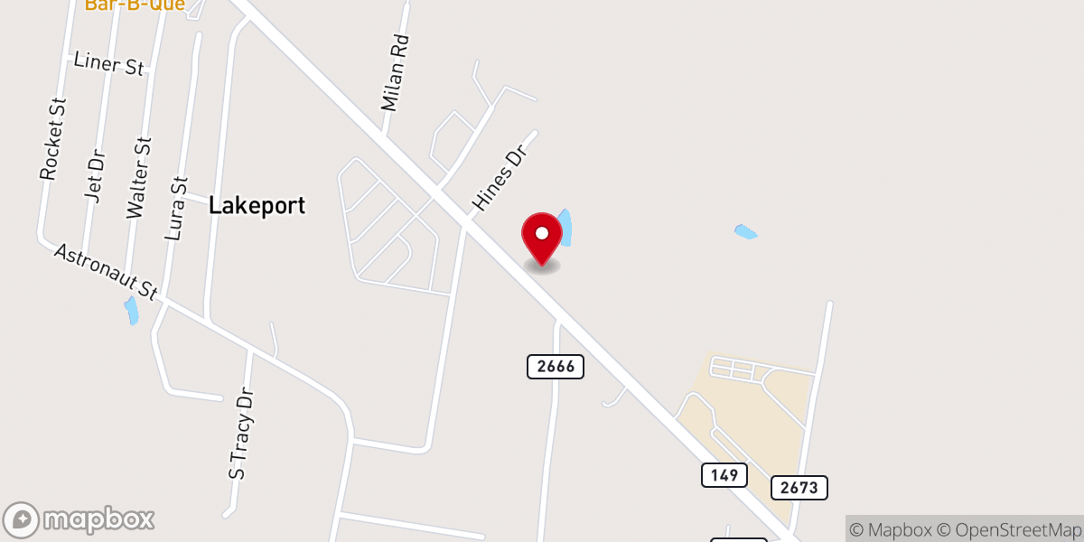 Map showing location of Emmaus Baptist Fellowship